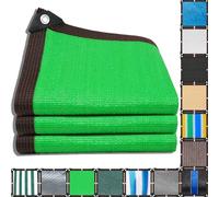 Rete da esterno con blocco UV 90% 2 x 10 m, per patio, giardino, balcone, Pera e pollo, tessuto verde traspirante con occhielli