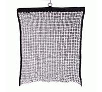 Rete da fieno, con supporto per il riempimento.