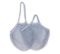 Rete da frutta. 1 pz borse per la spesa riutilizzabili, borsa a rete portatile per frutta e verdura, borsa a rete pieghevole in cotone ecologico, per borse della spesa(grigio 05, L 25 x 35 x 38 cm)