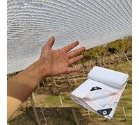 Rete da giardino, 6 x 12 m, 50% protezione UV 60%, colore bianco, con occhielli, per balcone e giardino, resistente alle intemperie, protezione delle piante