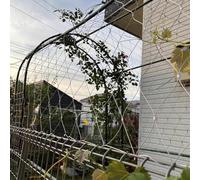 Rete da giardino con fori da 10 cm, per piante rampicanti, in acciaio inox, barriera invernale per conigli, capre, cervi (1,2 x 10 m) costruzione resistente