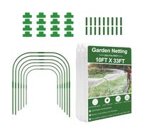 Rete da Giardino per le Aiuole Rialzate - Set Di Schermo E Da 3x10 Metri - Con Clip Rete Anti-Moscerini Per Piante - per serra ortaggi frutta fiori mirtilli fragole giardinaggio patio cortile