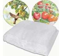 Rete da giardino per ortaggi, zanzariera in polietilene, rete di protezione per piante e uccelli, 6 x 6 m, per orto, fiori, frutteto, 20 maglie