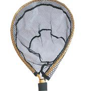 Rete da immersione pieghevole Materiale in gomma morbida Manico telescopico for guadino(Golden)