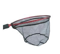 Rete da immersione pieghevole Materiale in gomma morbida Manico telescopico for guadino(Red)