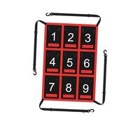 Rete da Lancio per Baseball con Zona di Battuta Regolabile per Allenamento, Striscia Rossa