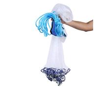 Rete da lancio, rete da pesca americana in acqua salata, reti da lancio per esca, pesce, rete da lancio resistente, reti da pesca per acqua salata, dimensioni raggio 8 piedi/10 piedi(7.9ft)