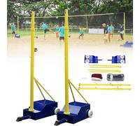 Rete da pallavolo con base resistente per interni ed esterni, sistema portatile a rete per cortile e campo da spiaggia
