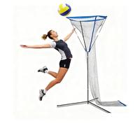 Rete da pallavolo con Palla, Rete for allenare Il palleggiatore con canestro, Rete for Migliorare la precisione del Servizio e della Schiacciata, Rete for allenare Il palleggiatore(Blue)