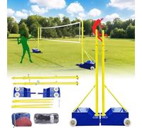 Rete da pallavolo da esterno con altezza regolabile e base stabile per giardino, erba e spiaggia