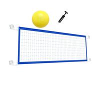 Rete da pallavolo per piscina - Sostituzione di lunghezza regolabile da 15 a 32 piedi, set da beach volley galleggiante sull'acqua, include palla e pompa, gioco a bordo piscina per campo da cortile
