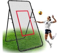 Rete da pallavolo Rebounder 2,2 x 1,2 m, attrezzatura da allenamento per pallavolo con zona d'urto per Lacrosse, baseball, sport, 5 angoli, regolabile, per giardino, interni ed esterni