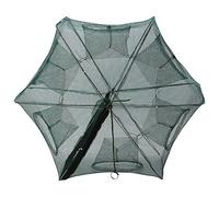 Rete da Pesca 6 Fori, Rete di Pesca della Trappola Pieghevole di Nylon Granchio Netto Gamberetti Colata a Mano Esche Trappole di Pesce Gabbia Gamberi