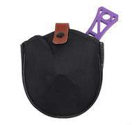 Rete da pesca a mosca pieghevole portatile con anello in rete metallica per rimbalzo rapido, borsa a rete anti gancio, presa cava luminosa, leggera e resistente (grande viola)