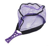 Rete da pesca a mosca pieghevole portatile con anello in rete metallica per rimbalzo rapido, borsa a rete anti gancio, presa cava luminosa, leggera e resistente (grande giallo)