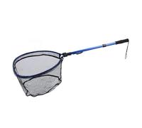 Rete da Pesca Allungabile Pieghevole, Guadino Portatile per Pesci in Gomma in Lega di Alluminio con Reti a Rete in Silicone Liscio per Accessori da Pesca (BLUE)