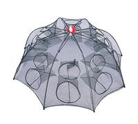 Rete da pesca, attrezzatura da pesca Rete da pesca a ombrello automatica da 4-16 fori, rete da pesca pieghevole in nylon for gamberetti, trappola for granchi, rete da pesca pieghevole(6 Sides 12 Holes