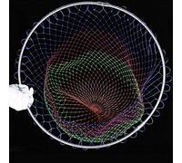 Rete da pesca, attrezzatura da pesca Reti da pesca in nylon di 3 misure, attrezzi da pesca a maglia romboidale, guadino pieghevole in nylon con profondità del foro, materiali(50 Cm)