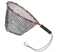 Rete da pesca compatta e portatile con manico telescopico, ideale per qualsiasi viaggio di pesca (rosso)