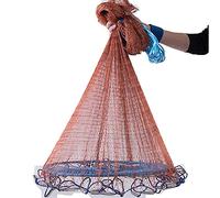 Rete da pesca con disco volante da 4 a 12 m di dimensioni raggio Heavy Duty Iron Sinkers Throw Net per esche trappola pesca 4/5 pollici Mesh Size