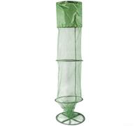 Rete da pesca con materiale a rete e anello in metallo solido con protezione anti gancio e rinforzo inferiore a tracolla per una gestione affidabile e facile (1,1 m)