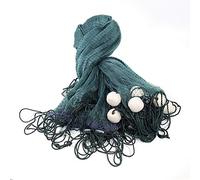 Rete da pesca da 3 x 19,8 m, grande rete da pesca in nylon, rete in seta con galleggiante piccola rete, rete da pesca per la pesca in mare, lago, fiume