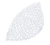 Rete da pesca in gomma Borsa in rete di ricambio trasparente Rete da guadino in gomma morbida leggera e portatile a prova di intoppo per la pesca a mosca all'aperto (Taglia grande 120 cm)