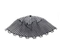 Rete da pesca in gomma di ricambio Guadino da pesca pieghevole nero trasparente per acqua salata dolce Profondità 40 cm Resistente leggero pieghevole Protezione dei pesci