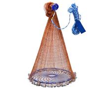Rete da Pesca Nylon Rezzaglio da Pesca con Frisbee Rete da Pesca da Lancio a Mano Diametro Variabile da 2,4 metri a 7,2 metri Adatto per Fiumi, Laghi