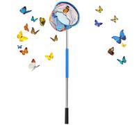 Rete da pesca per bambini - 25 cm di larghezza 30 cm di profondità, impugnatura antiscivolo, asta telescopica in acciaio inossidabile | Piscina Ponte Esplorazione Scienza Formazione Aquatic Hunter