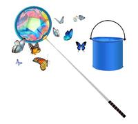 Rete da Pesca per Bambini - Retino Estensibile per Pesci per Bambini Piscina - Rete Pieghevole con Secchiello per Viaggio Picnic Piscina Giardino Campeggio Festa Ragazzi Ragazze