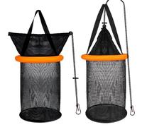 Rete da Pesca per Pesci, gamberetti, Cestino, retini da Pesca Portatili, Secchio da Pesca, Borsa portaoggetti, Rete Anti-Salto, Tasca per Aragosta, Pesce Galleggiante