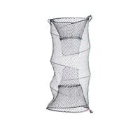 Rete da Pesca Pieghevole a Tre Strati Nero 30x60 Cm in Acciaio Zinco | Apertura Automatica, Portatile, per Pesci e Alborelle, Struttura Pieghevole, Finitura Zincata
