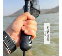 Rete da pesca pieghevole con manico in alluminio con morbida rete in silicone per ridurre al minimo lo stress dei pesci nelle applicazioni di pesca a mosca e ruscello (35# M)