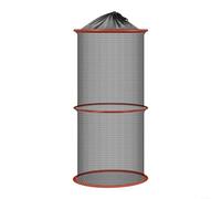 Rete da pesca pieghevole e portatile in rete di nylon per pesciolini e pesca in torrente, include ganci per cintura per un fissaggio sicuro (grande 25 x 90 cm)