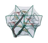 Rete da pesca pieghevole in nylon con cerniera, Trappola leggera per gamberetti e granchi, multiuso per trappole da pesca, Outdoor Fishing Gear portatile e resistente