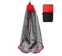 Rete da pesca pieghevole in rete di nylon portatile per pescare pescatori, rete da pesca portatile per pescare pescatori, rete da pesca in rete, cestino da pesca sul ghiaccio portatile per