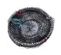 Rete da pesca pieghevole per aragoste gamberi granchi gamberetti gabbia per pesci trappola pieghevole premium a rete cilindrica per la cattura di aragoste granchi gamberetti (Diametro 25 cm)