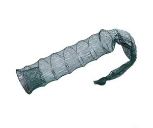 Rete da pesca pieghevole per gamberetti, granchi, aragoste e anguille, contenitore pieghevole a molla con telaio in plastica resistente e rete in nylon, colore verde smeraldo (un importo)