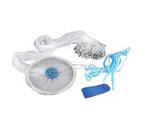 Rete da pesca portatile durevole da lancio a mano, accessorio per trappole a rete per fiumi, laghi, mari poco profondi, rete in nylon ponderato in acciaio, 3 metri 3,6 metri (zio paterno)