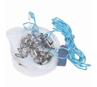 Rete da pesca portatile e durevole Tipo americano Leggero Facile da trasportare Robusto anello in lega di alluminio Corde lunghe Ciondolo in acciaio Filo per pneumatici di alta (3.pz)