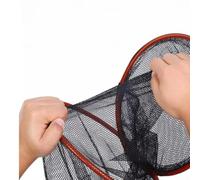 Rete da pesca portatile orientata al flusso con maglia di nylon fine, pieghevole e leggera per un facile trasporto e conservazione delle esche vive durante le uscite di pesca (media 25 x 60 cm)