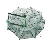 Rete da pesca portatile piegata 8 fori Rete da pesca automatica per granchi Accessori per pesci con gabbia per trappola