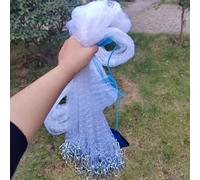 Rete da Pesca Rezzaglio da Pesca con Catene di Ferro Rete da Pesca da Lancio a Mano in Materiale Monofilo Diametro Variabile da 2,4 metri a 7,2 metri Adatto per Laghi, Fiumi, Mari Poco Profondi