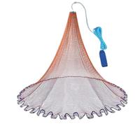 Rete da Pesca Rezzaglio da Pesca in Nylon Rete da Pesca da Lancio a Mano Diametro Variabile da 1,8 metri a 7,2 metri Adatto per Fiumi, Laghi, Mari Poco Profondi (3,0 m)