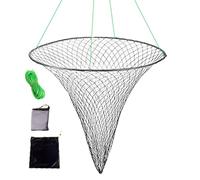 Rete da pesca, trappola per gamberetti | Rete per lanciare a mano in acqua salata con grande design | Rete rotonda per gamberetti | Asciugatura rapida | Resistente | Per ponti, banchine, uso