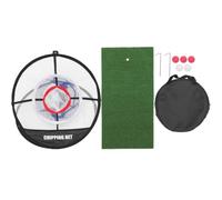 Rete da Pratica Golf Bersaglio a Tre Cerchi, Kit Allenamento | Nylon Nero, Struttura Stabile che Assorbe i Colpi, Portatile e Compatta, Uso Interno ed Esterno per Golfisti