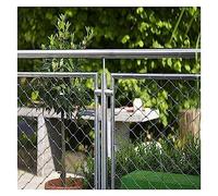 Rete decorativa per recinzione, filo zincato flessibile in acciaio inox, diametro 3 mm, foro a rete 10 cm, resistente agli urti, rete protettiva per balcone delle scale (1 x 1 m) (Spacing5 cm)