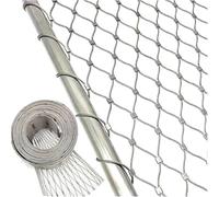 Rete di balaustra in Acciaio Inox - Barriera di Sicurezza Flessibile per recinzioni da Giardino e Protezione anticaduta da Alta Quota - Rete in Corda Resistente per spazi Esterni sicuri
