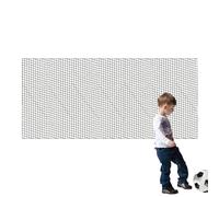 Rete di barriera sportiva, rete di contenimento del calcio, materiale in nylon, design a griglia, rinforzo in corda, con blocco del cavo, per cortili, campi da calcio, dietro i pali delle porte